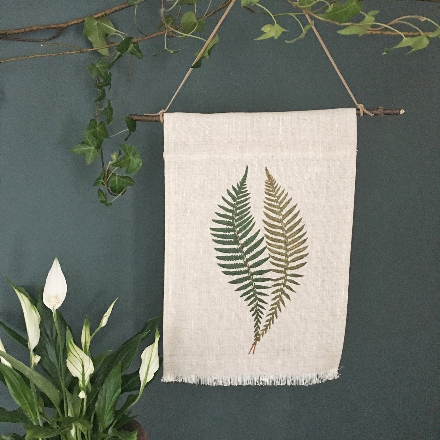 Fern Botanical Linen Wall Hanging