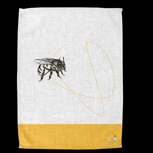 Bee Swirl Tea Towel