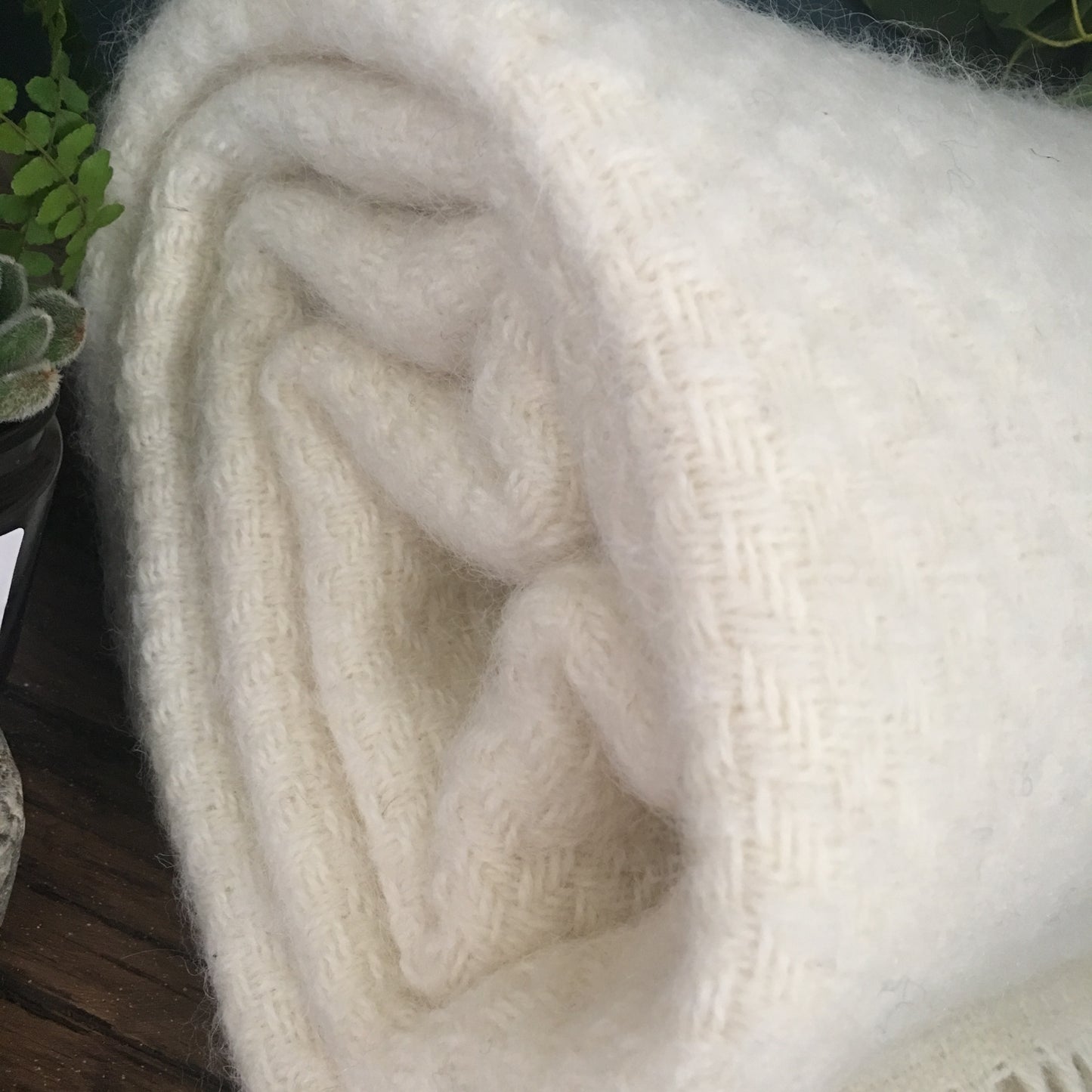 Soft Winter White Throw