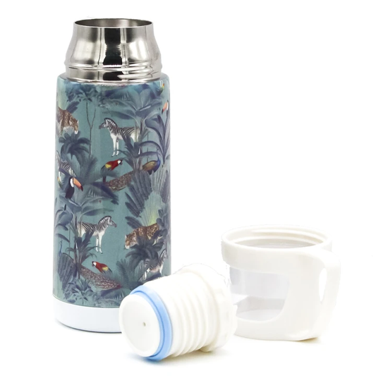 Darwin’s Menagerie Leopard & Zebra Flask