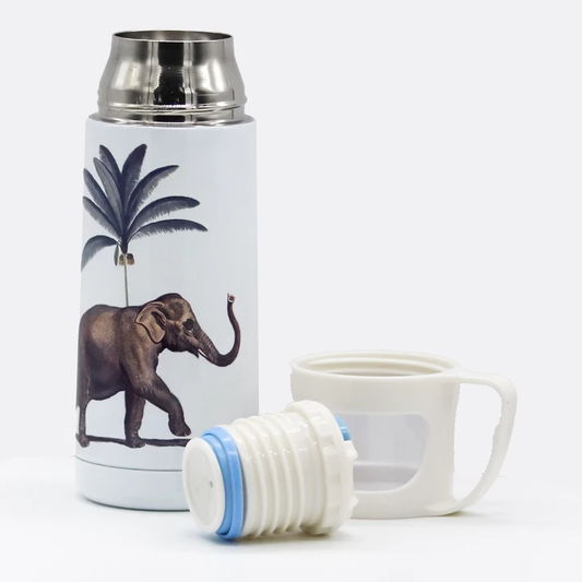 Darwin’s Menagerie Elephant & Peacock Flask