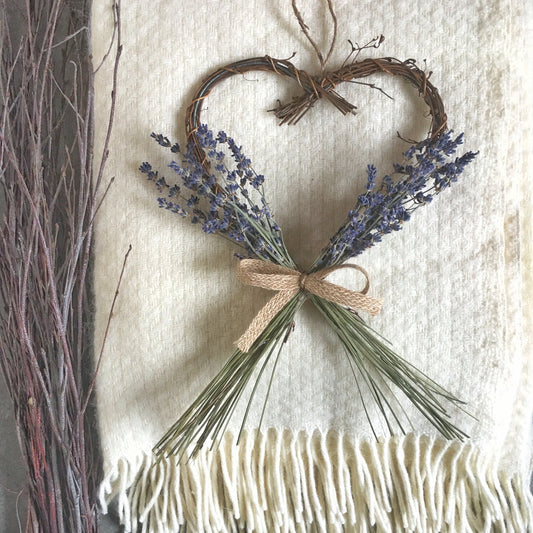 Lavender Twig Heart