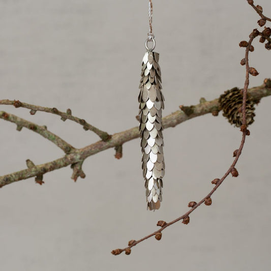 Antique Thin Silver Fir Cone