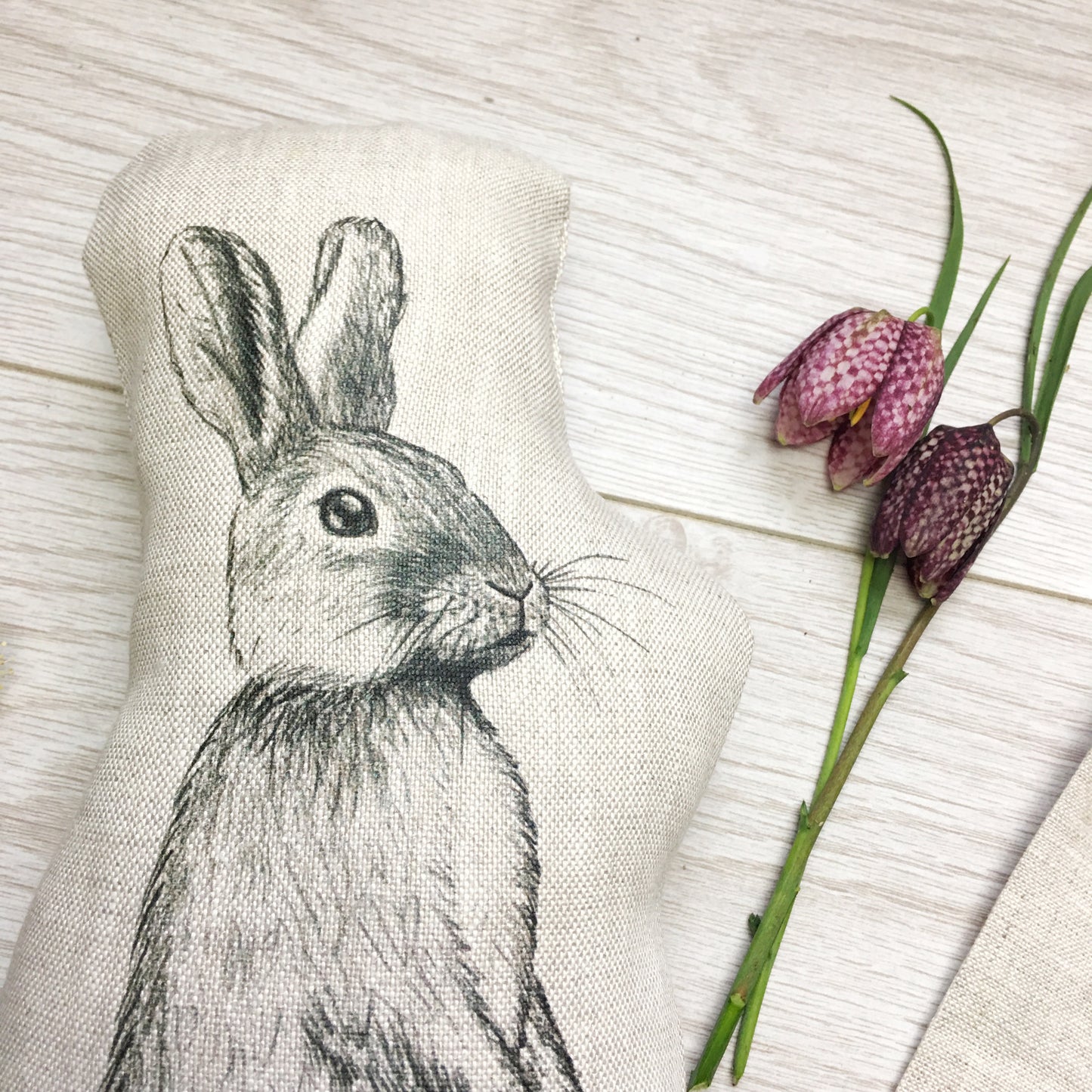 Bunny Rabbit Linen Cushion