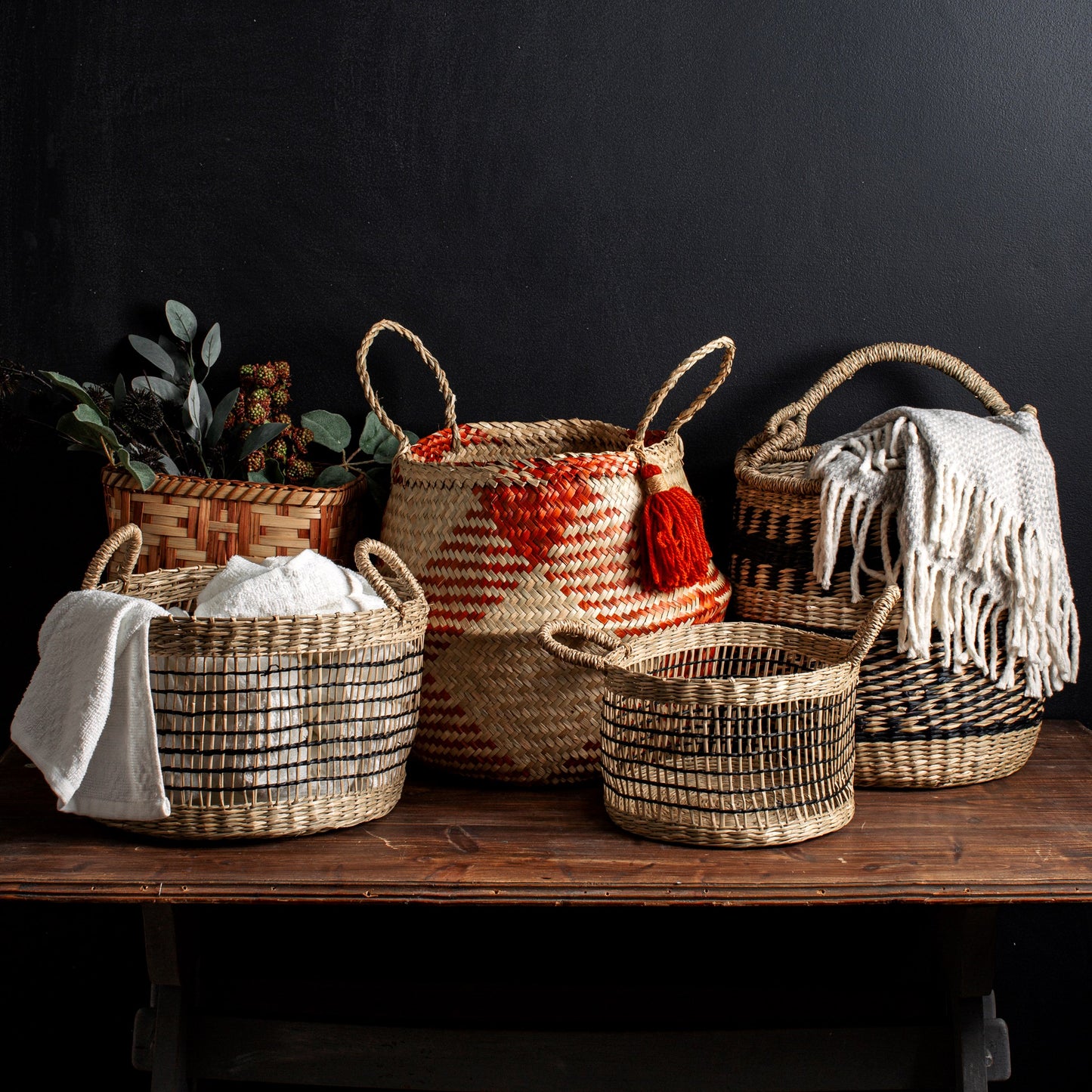 Seagrass Open Weave Baskets - Set of 2