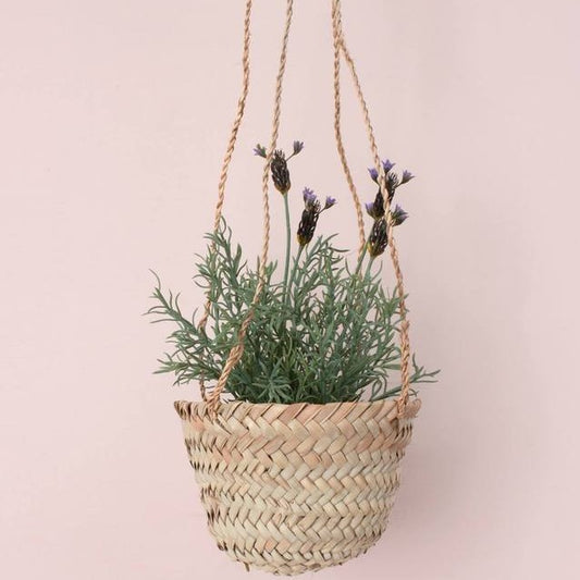 Natural Woven Hanging Basket