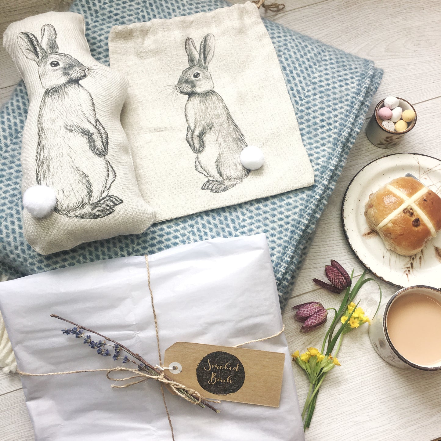 Bunny Rabbit Linen Bag