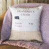 ' Grandma's Chair ' Personalised Pocket Cushion