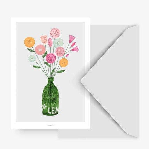 Summer Bottle Floral Card