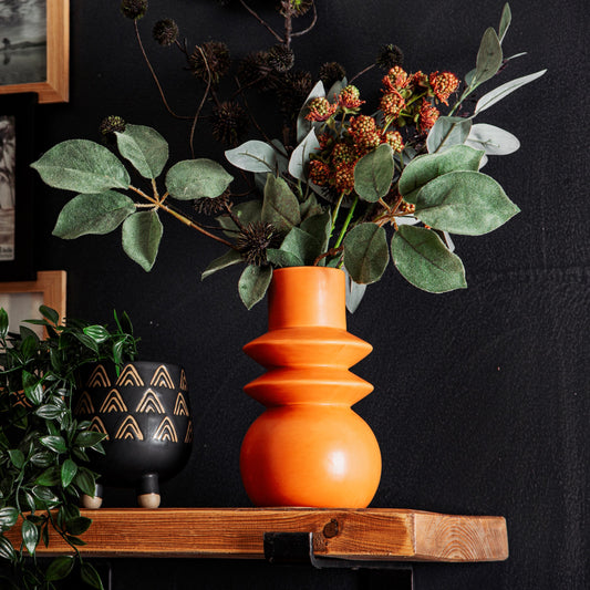 Terracotta Angled Totem Vase