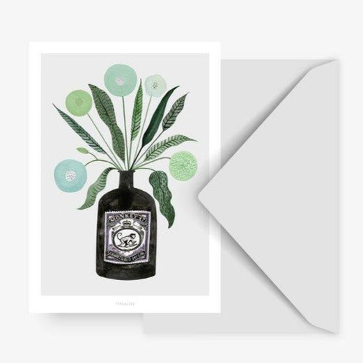 Green Floral Ginspiration Card