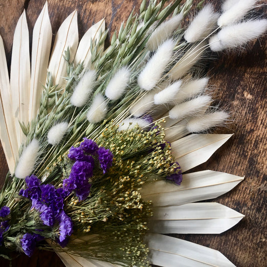 Spring Sun Palm & Bunny Tail Bouquet