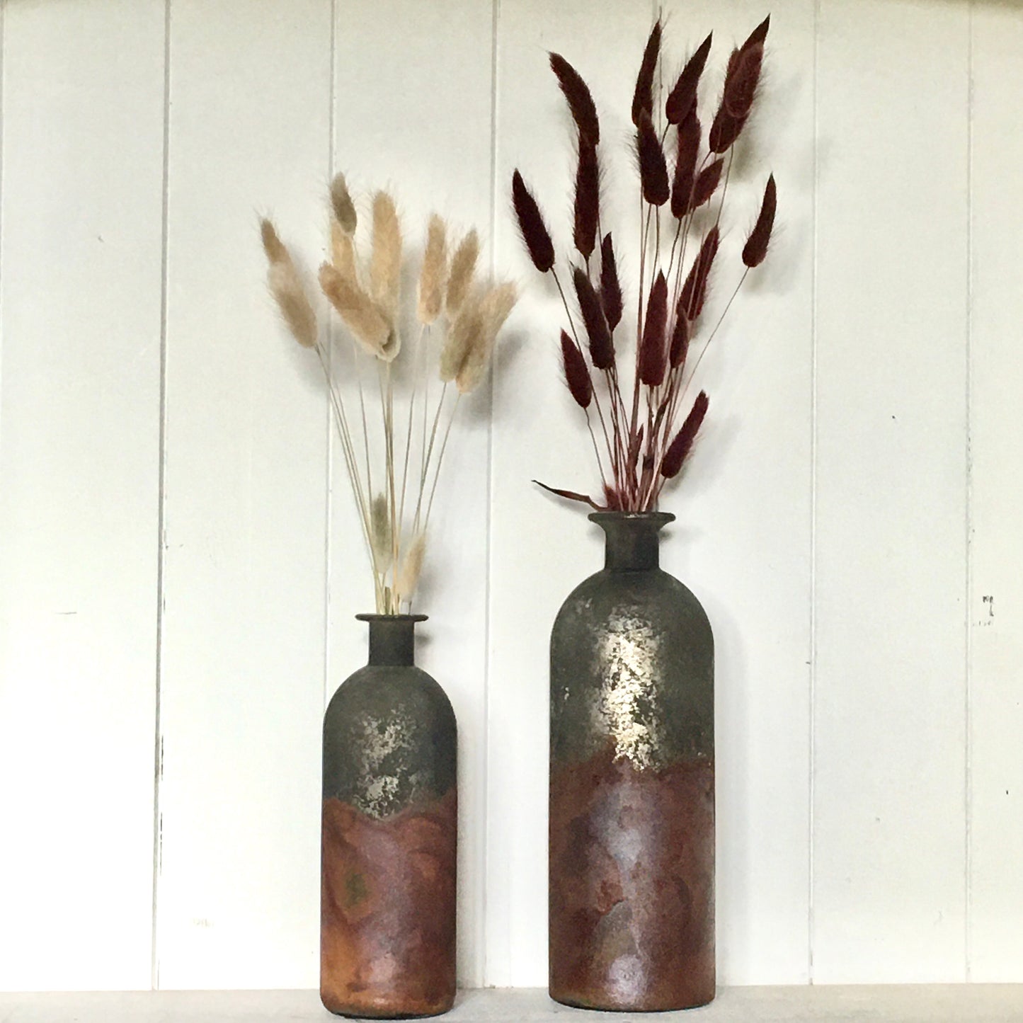 Rust Glaze Bottle Vases