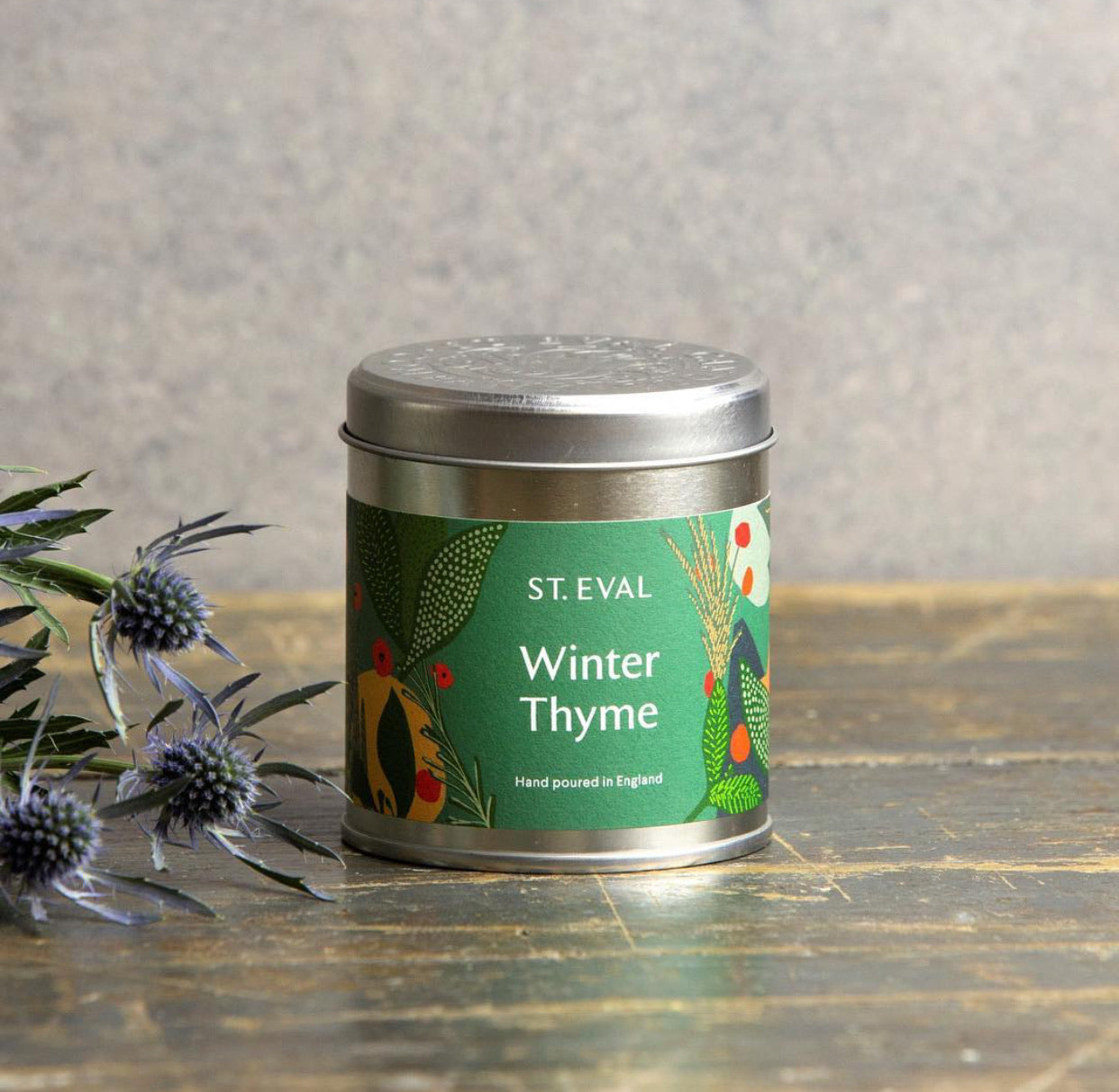 Winter Thyme Candle Tin