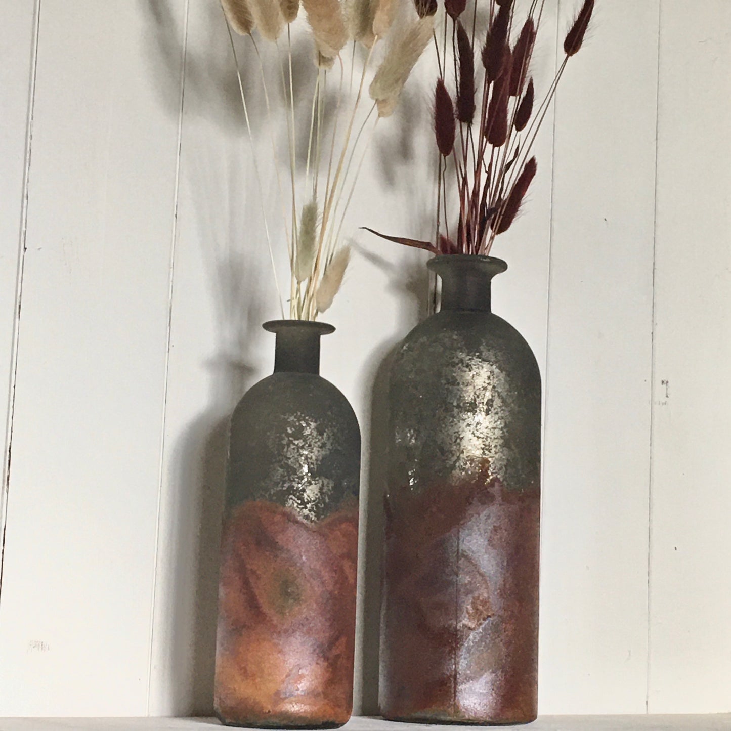 Rust Glaze Bottle Vases