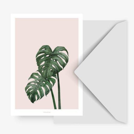 Monstera Pink Card