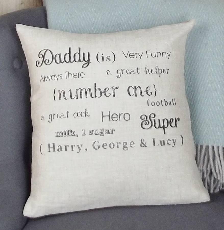 ' Daddy is ' Personalised Cushion