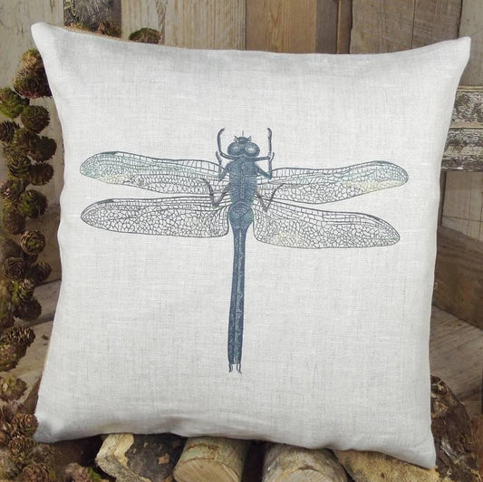 ' Dragonfly ' Linen Cushion