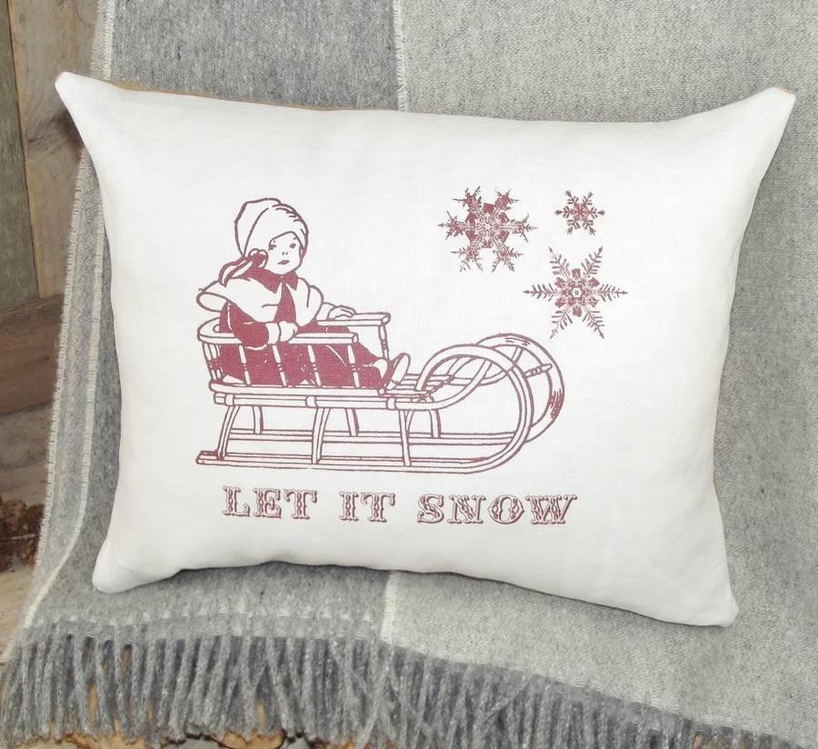 ' Let It Snow ' Christmas Cushion