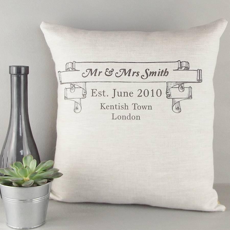 ' Mr And Mrs Wedding Anniversary ' Cushion