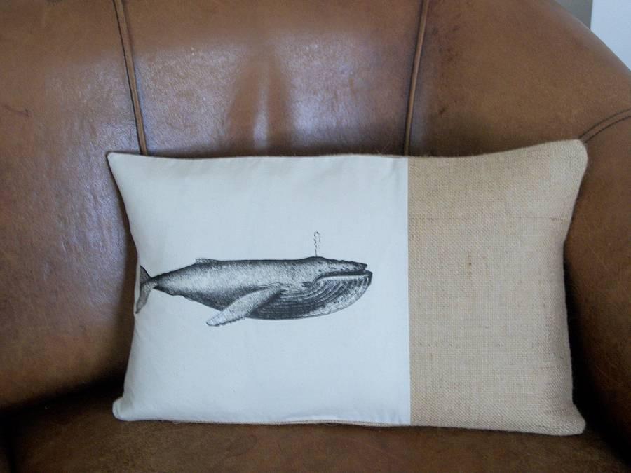 ' Whale ' Print Cushion